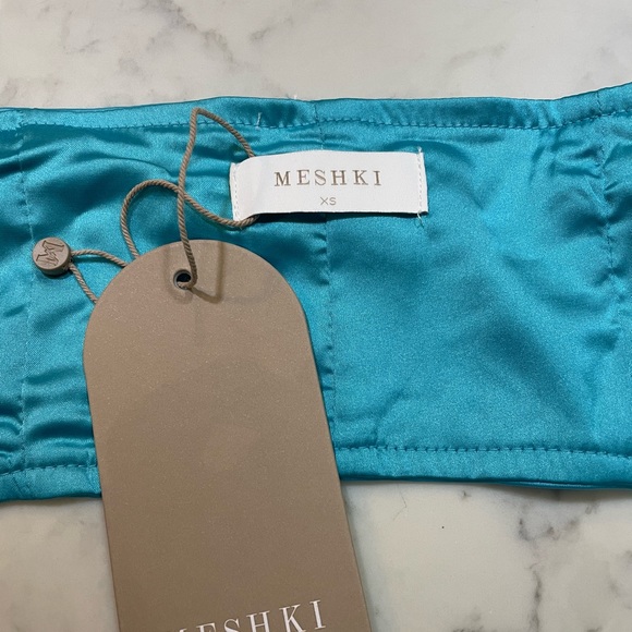 NWT Mallory Messi Satin Halter Backless Corset top XS - Picture 7 of 8